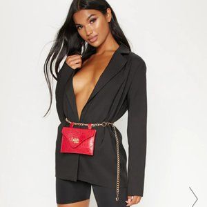 Red Dragon Chain Belted Fanny Pack